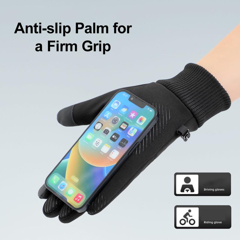 Durable And Safe Winter Cycling Gloves For Women Men Water-Repellent Touchscreen Warm Gloves Windproof Outdoor Sports Driving Anti-Slip Gloves