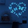 Ycl1977 Luminous Blue Light Blue Butterfly Luminous Sticker Living Room Bedroom Home Decoration Wall Sticker Self-Adhesive