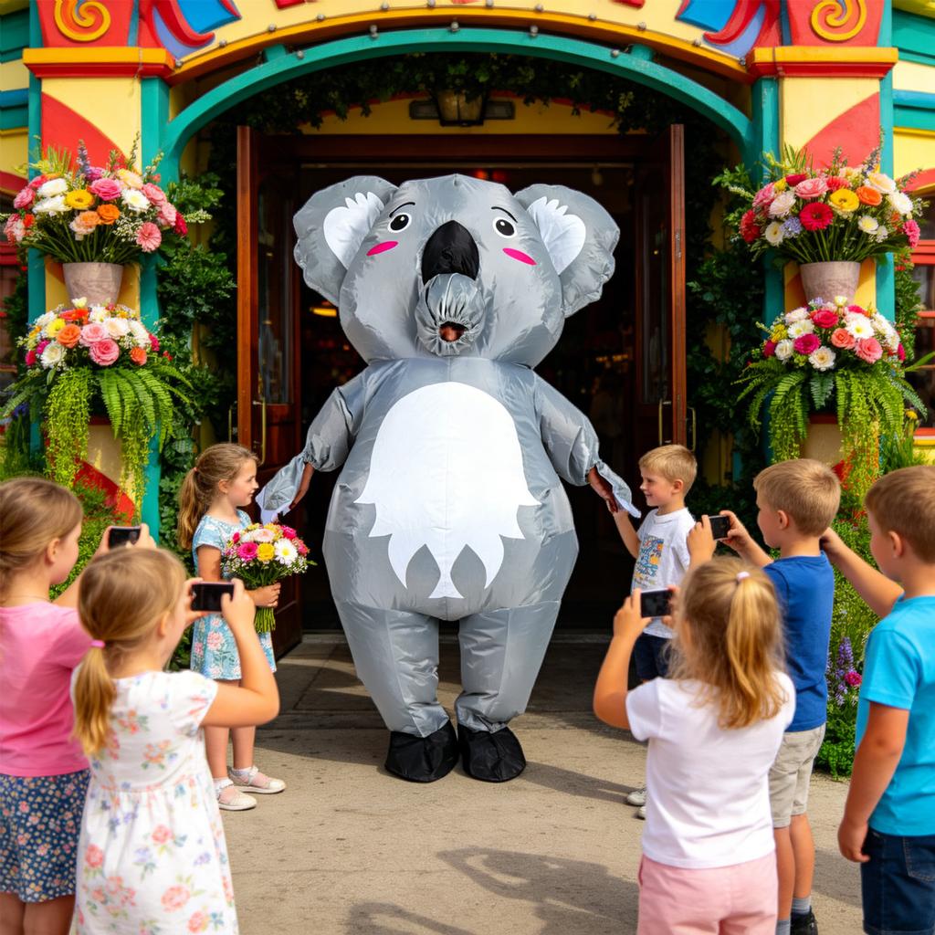 Animal Role Play Inflatable Costume, Cartoon Character Outfit For Stage Performance & Cosplay Event, Fun Dress-Up Prop For Adults & Kids