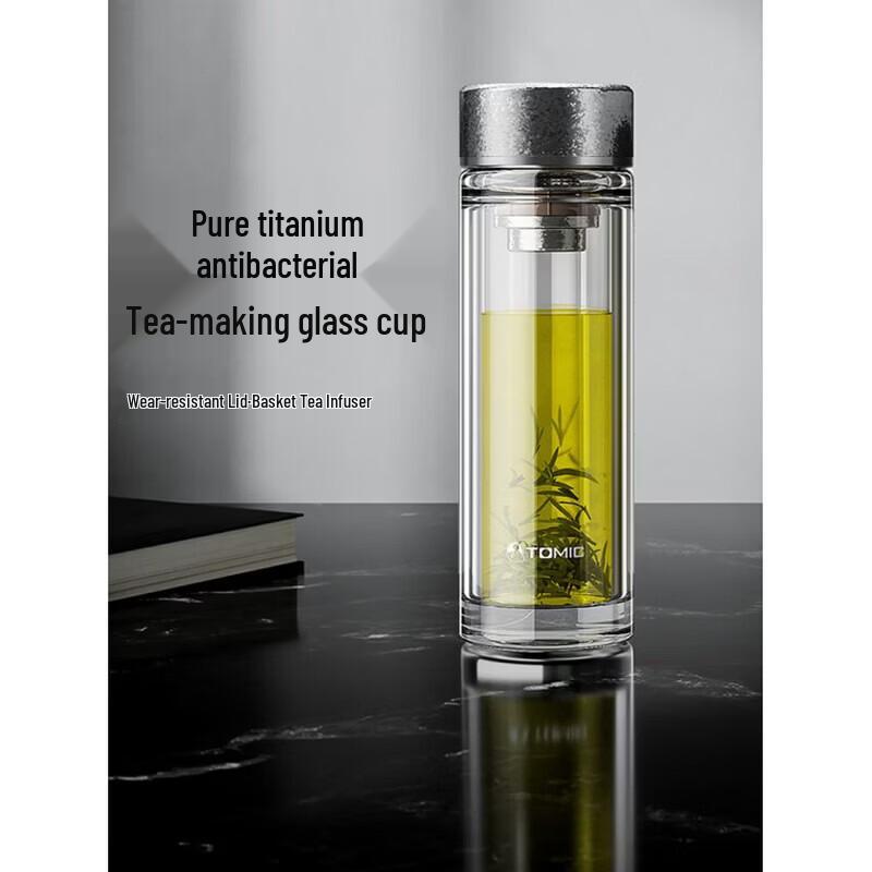 TOMIC TG80757ti Titanium Lid Glass Tea Infuser