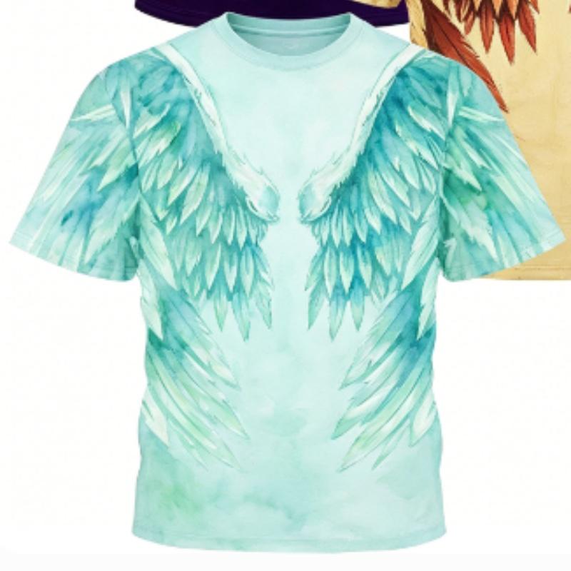 

Round neck short-sleeved T-shirt top, comfortable and breathable fabric, casual and sports style S