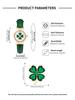 Tomi Luckyfox L48 High-End Women's Watches Simple Quartz Wristwatches Clover Hollow Design Leather Band Wristwatches for Ladies