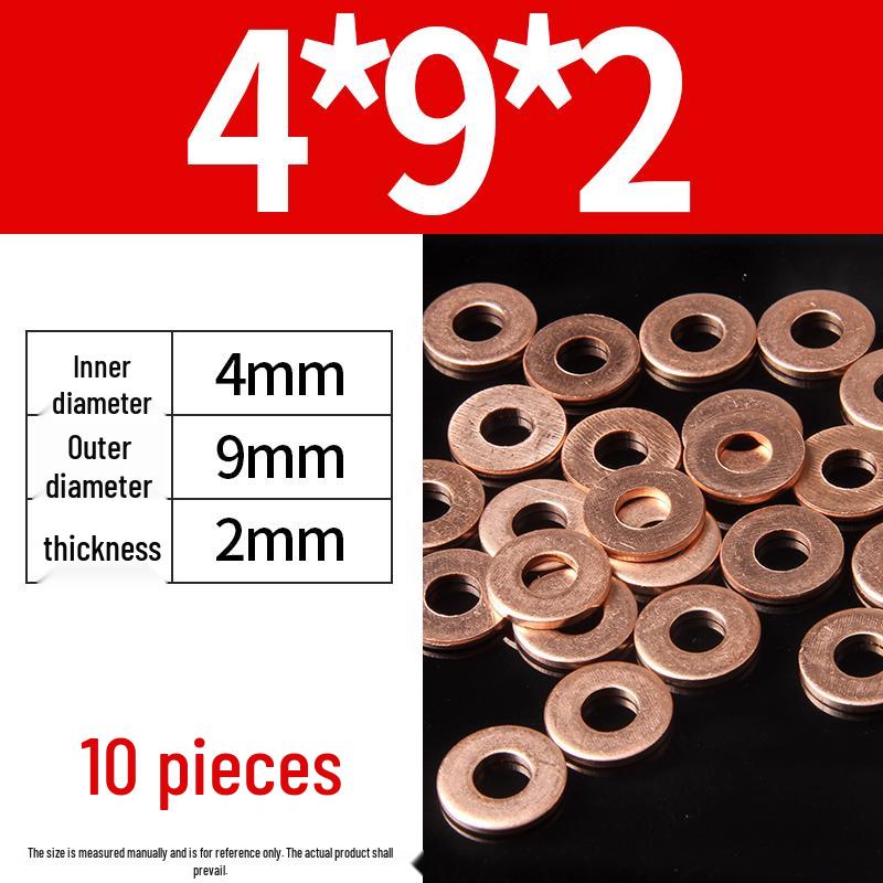 2mm Pure Red Copper Sealing Ring Marine Instrument Flat Washer
