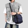 Borsa a Spalla Quadrata Sportiva da Uomo - Borsa a Tracolla Resistente a Lati Morbidi Stile College con Tasche Multifunzionali