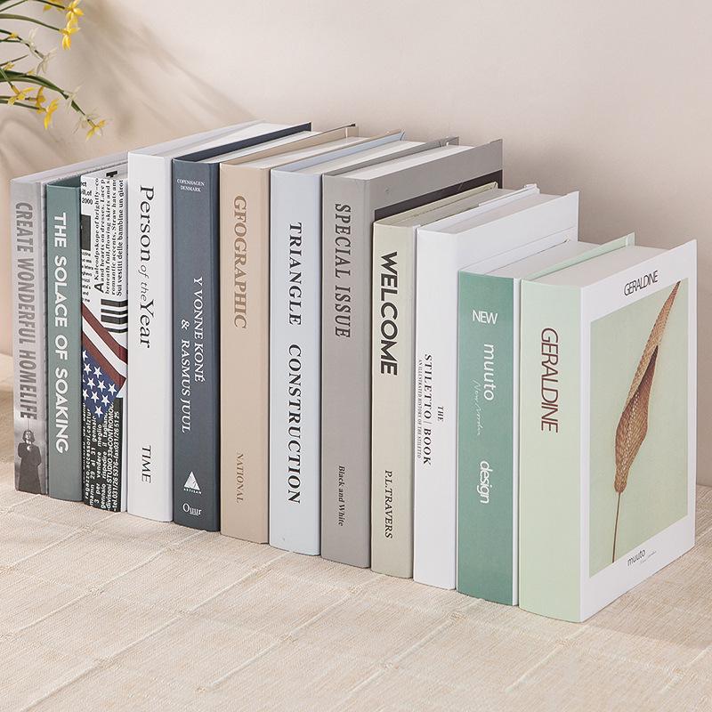 Nordic Minimalist Decorative Bookshelf Props for Modern Living Room and Wine Cabinet Display