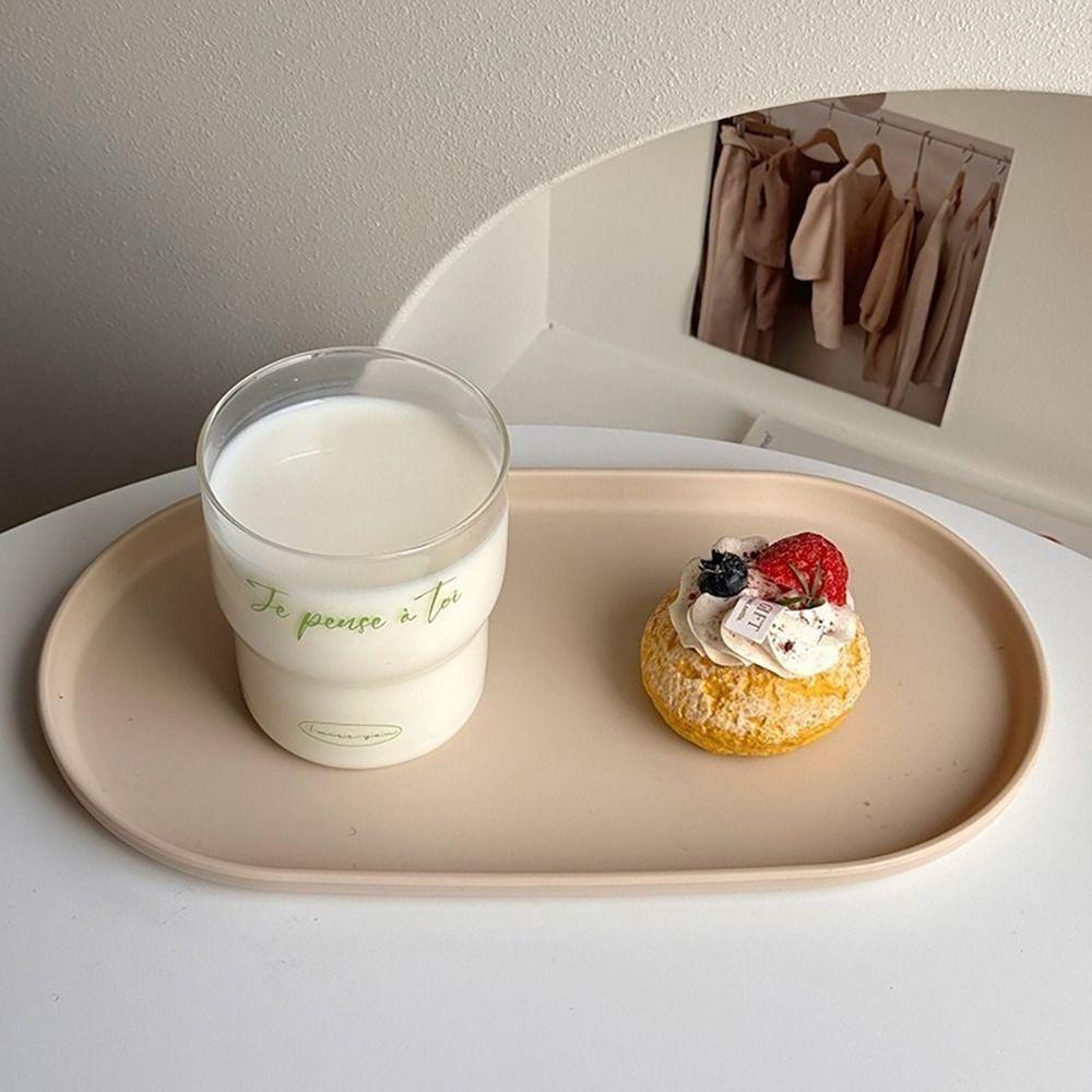 1Pcs Stackable Dessert Tray Oval Shaped Food Serving Tray Durable Fruit Plate for Home Kitchen