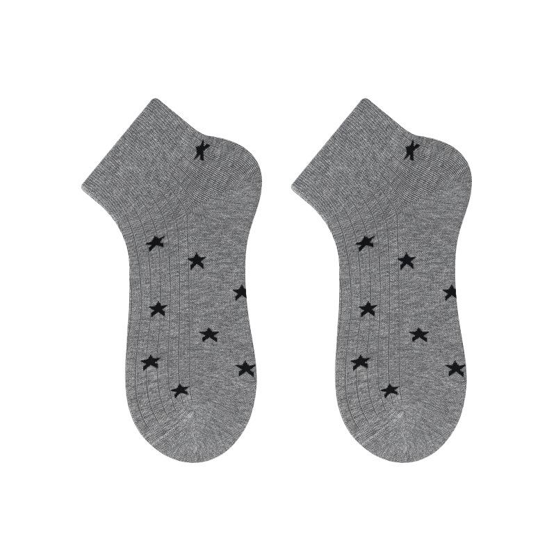 Solid-color Dotted Vertical Stripes Solid-color Casual Short Socks, Cotton Socks, Mesh Breathable Thin Spring and Summer Socks