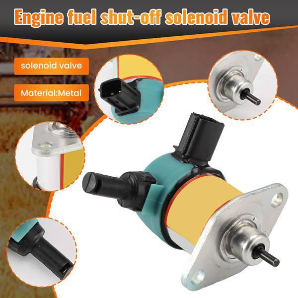 Kubota D100512V Stop Solenoid Valve: Compatible with 17208-60016, 17208-60015.
