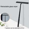 Window Scraper Extendable with Anti-Slip Grip Long Handle Non-drilling Bathroom Silicone Shower Squeegee