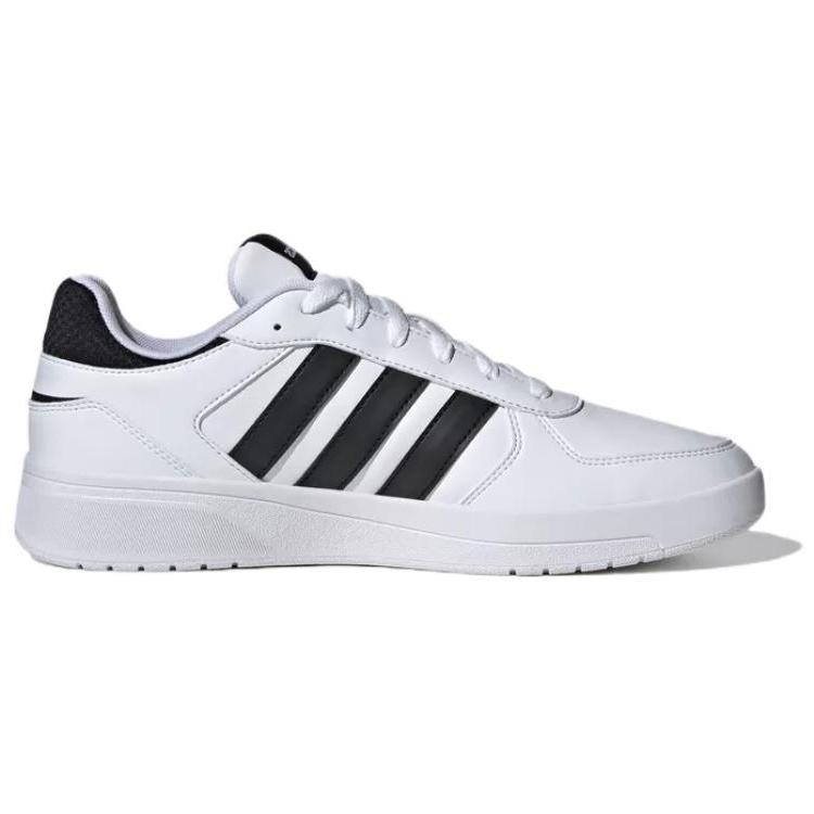 Adidas Neo Courtbeat Synthetic Leather Trendy Comfortable Slip Resistant Durable Lightweight Low Top Skate Shoes Unisex Sneakers White Black ID9658