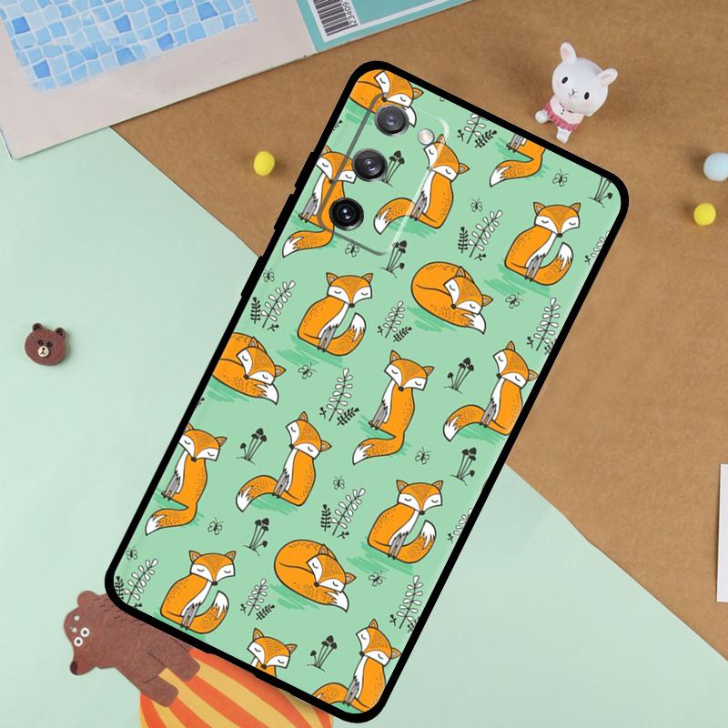 

Fox Animal Pattern Soft Case For Samsung Galaxy S25 Ultra S9 S10 S20 S21 S22 S23 S24 Plus S24 FE Funda Cover Galaxy S20