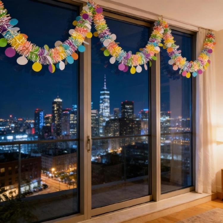 2M Long Plastic Birthday Streamers Recyclable Party Banners Party Accessories For Indoor Outdoors Party Decorations