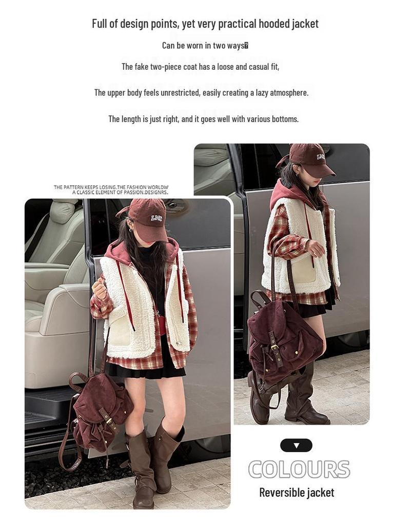 Girls' Fashionable Korean Style Warm Vest – Autumn/Winter 2025 Collection