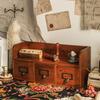 Wooden Storage Box Rack Decorative Large Capacity Desk Office Organizer Jewelry and Miscellaneous