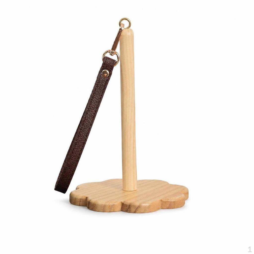 Portable Wooden Wrist Yarn Holder for Knitting and Crocheting Vintage