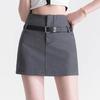 American Spicy Black Sexy High-Waist A-Line Midi Skirt for Plus Size Women