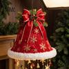 Suprimentos para Festa de Fim de Ano Decoração Luminosa de Teto de Natal, Pingente de Sino de Árvore Pré-Iluminado com Luzes Decorativas LED Quente, Ornamento para Varanda e Entrada,