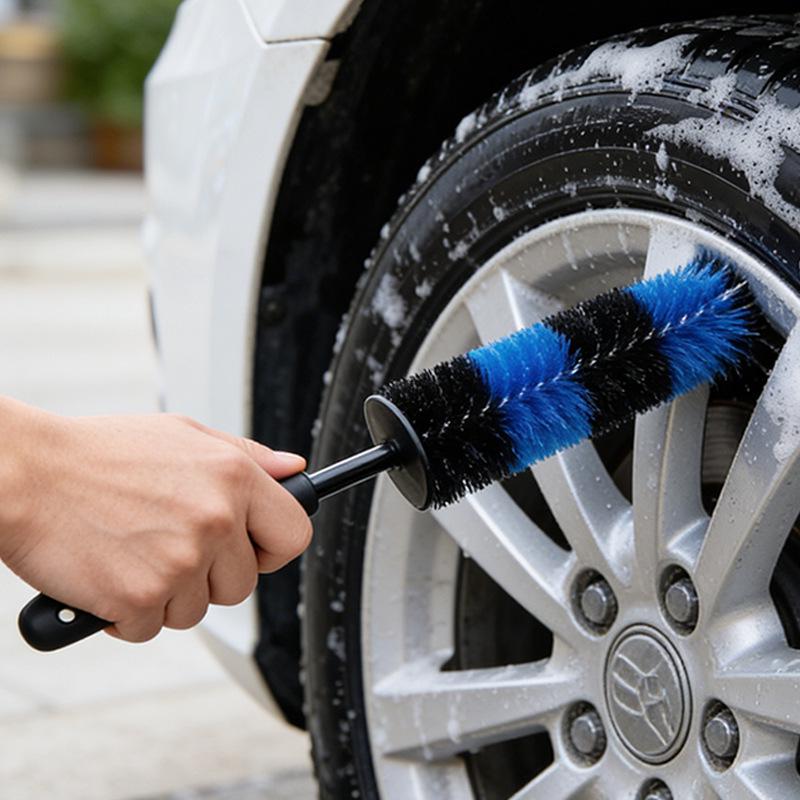 Spazzola per autolavaggio: Setola Morbida per Pneumatici, Ruote, Cerchioni, Motore e Scarico