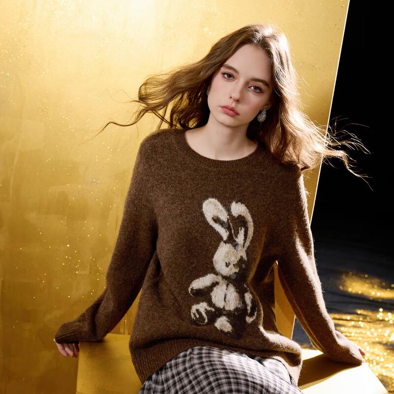 

Sancai 2025 Winter Jacquard Sequin Knit Sweater S