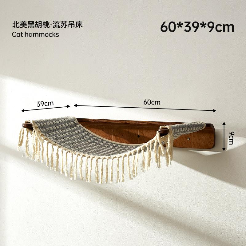 Wall-Mounted Cat Tree with Scratching Post Minimalist Cat Climbing Frame Space-Saving Cats House Toy for Indoor Easy To Install