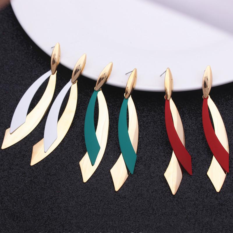 Boucles d'oreilles de noël pour femmes, Style Long, européen et américain, simples, polyvalentes, bijoux personnalisés, cadeau pour femmes