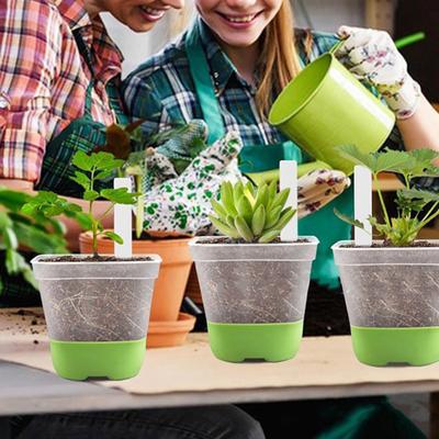 6 Stück transparente Anzuchttöpfe, Setzlinge, Anzuchttöpfe mit Silikonboden, wiederverwendbare Samen, Starter-Blumentopf mit Etiketten für Garten und Balkon