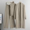 Herbst und Winter Damen Übergröße Lazy Temperament Strickanzug Ärmellose Weste Pullover Strickjacke Hosenanzug