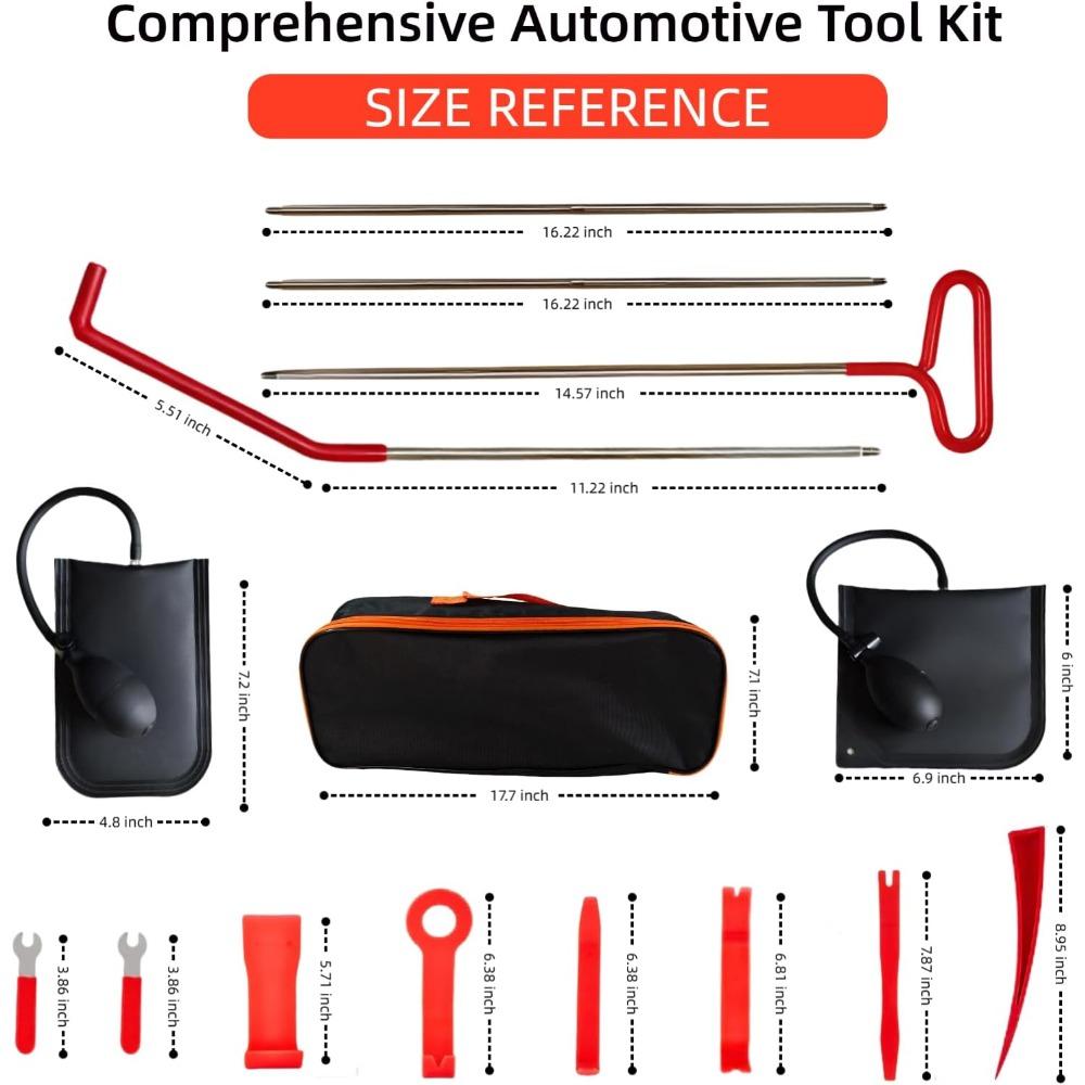 20PC Multifunctional Stainless Steel Car Repair Tool Kit with Portable Carrying Case, Emergency Vehicle Kits, Emergency Escape K