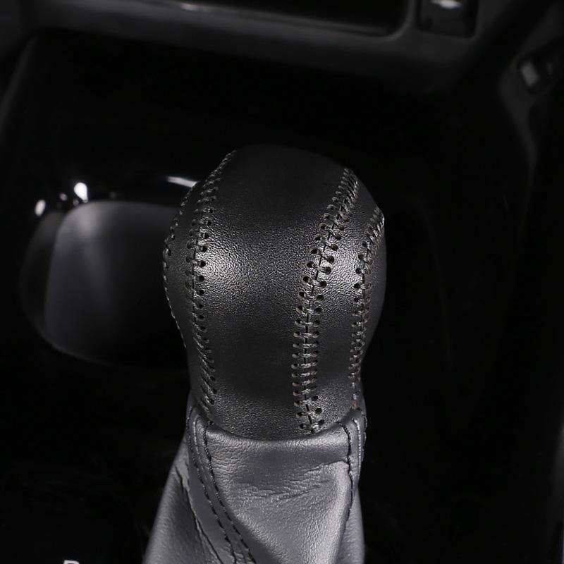 My Good Car Leather Hand-sewn Gear Shifter Handlebar Sleeve Cover Sleeve Car Styling For Toyota C-HR 2017 2018 Car Accessories