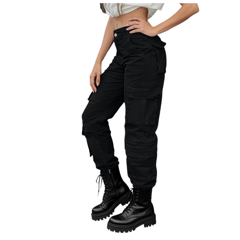 Pantaloni da Lavoro da Donna con Tasche Colorate, Pantaloni Versatili Casual e alla Moda