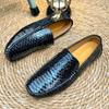 Herr Loafers Moccasins Färg Körskor Bekväma Plattor Casual Slip-ons Större Storlekar Pea Shoes för Män