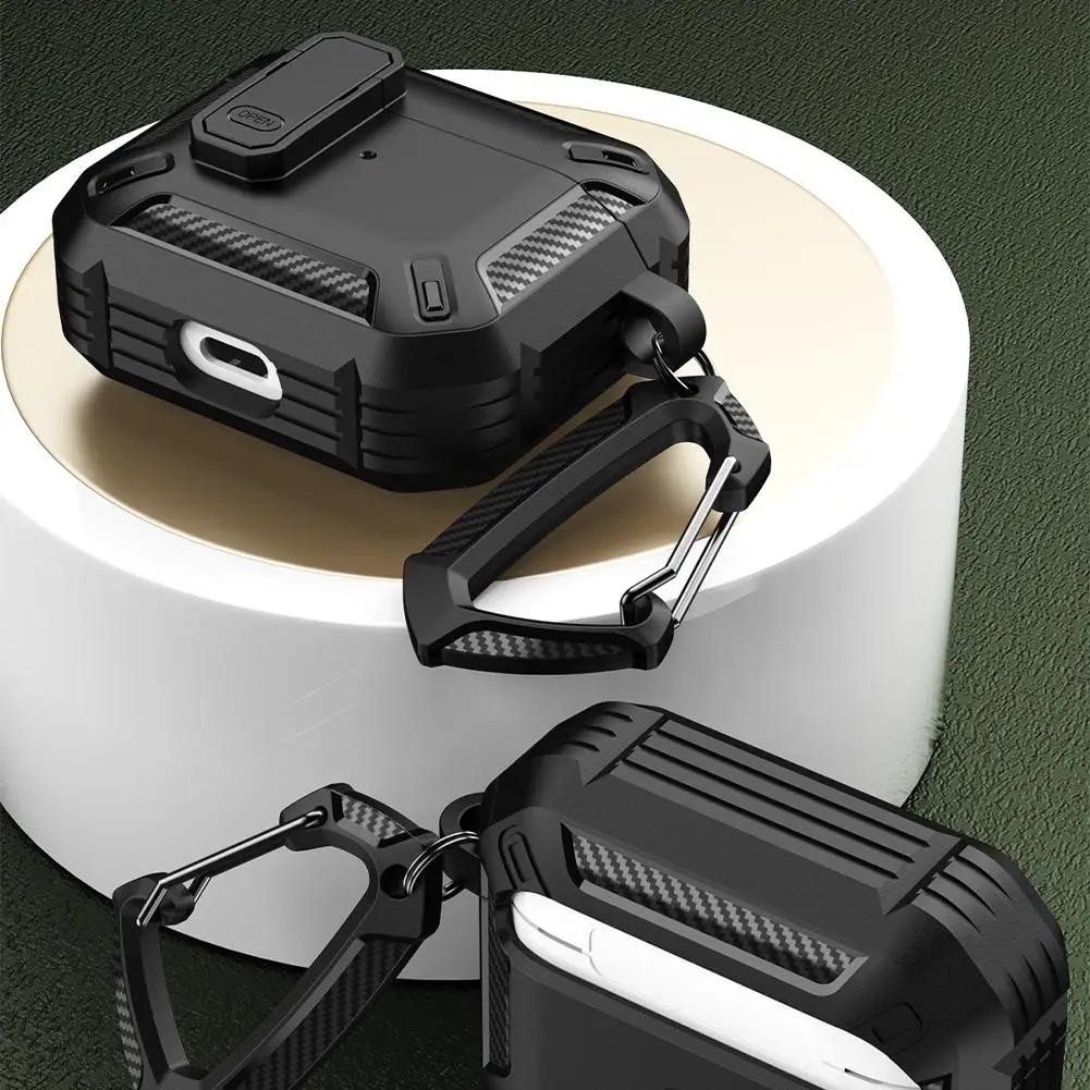 Skyddsfodral för Airpods 4 Fodral Lyxigt Hörlursfodral för Apple Airpods4 Air Pods Pro Stötsäkert Hölje med Krok