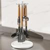Kitchen Utensil Stand Rotating Storage Hanger with 8 Hooks for Countertop Organization rotatable Cooking Utensils Holder