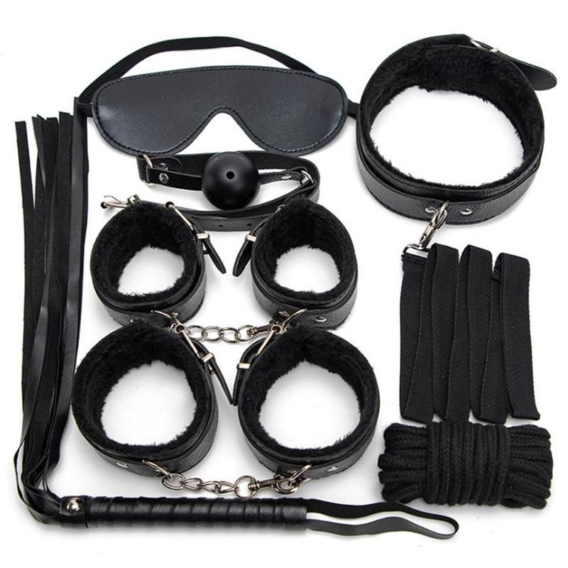 Luxury Belt Portable 7-Piece Genuine Leather Erotic Sex Toy Japanese Fetish Set Sexy Slave Belt Equipment