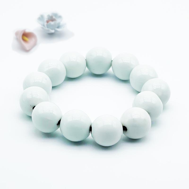 Jingdezhen Ceramic Beaded Bracelet: Unique Unisex Rosary with National Style Antiques and Large Beads - Popular Street Fashion.