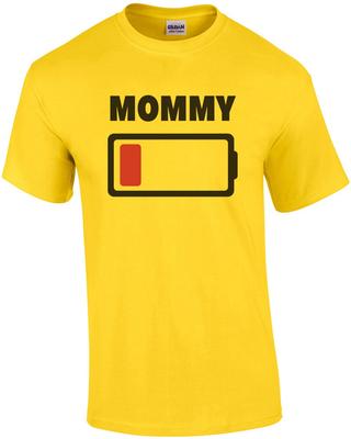 Niedriger Akku - Mama - Familien T-Shirt