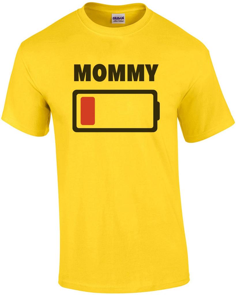 Niedriger Akku - Mama - Familien T-Shirt