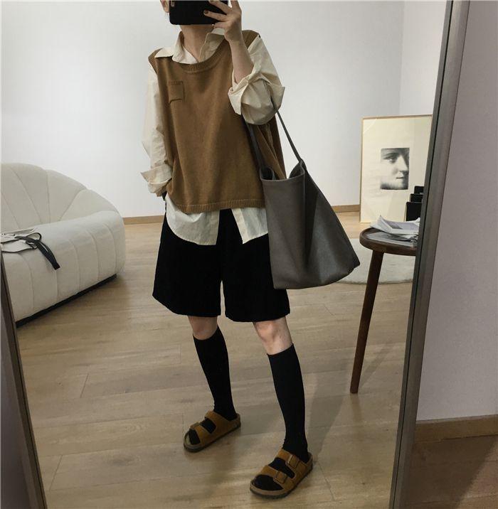 Hoge Taille Retro A-lijn Corduroy Shorts - Dames Herfst & Winter Casual Wijde Pijp Bootcut Stijl.