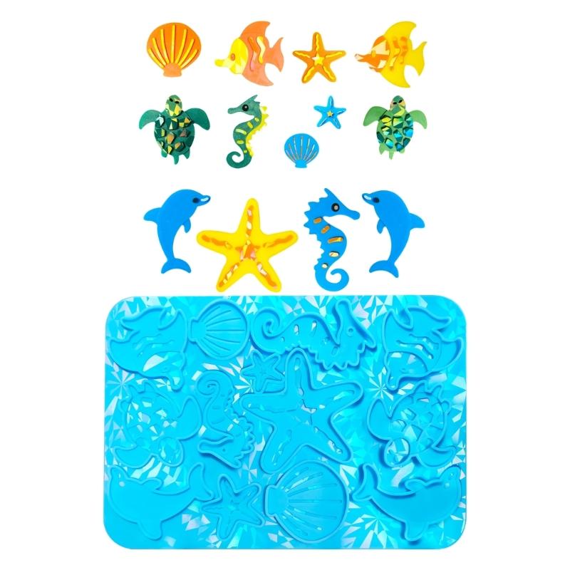 Einzigartige und lustige Silikonbackform Ozean-Thema Flexible Silikonform für hausgemachte Bastelarbeiten und Kuchenverzierungen