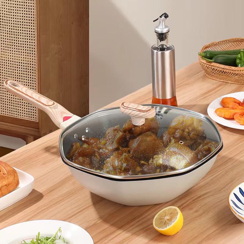 Yibopero Crystal Non-stick Octagonal Frying Pan