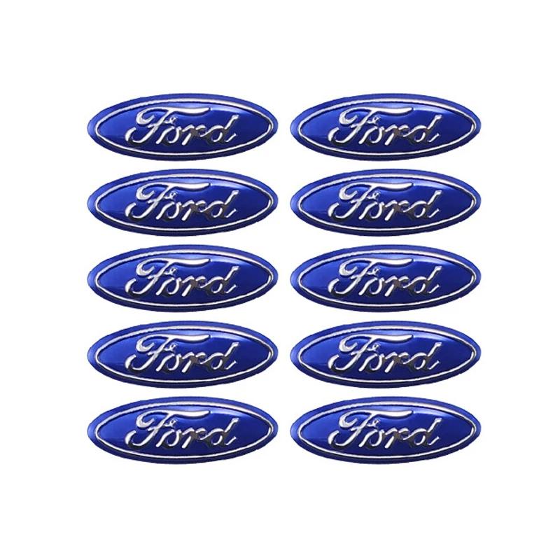 Car Key Shell Sticker 3D Aluminum Auto Key Remote Decals For Ford Focus 2 3 Mondeo Kuga Fiesta MK7 Escort Edge C-Max Fiesta KA GT9
