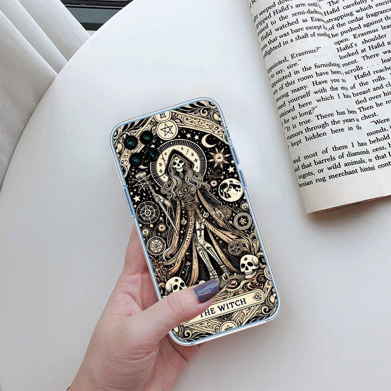 Witch Divination Tarot Moon Phone Case for Motorola Moto G10 G20 G30 G31 G32 G34 G35 G41 G42 G50 G51 G52 G55 G60 G60S