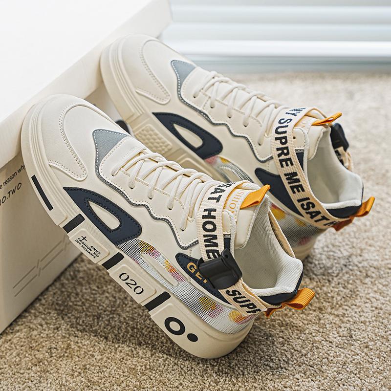 men's casual style cold resistant and warm student board shoesWinter cotton shoes thick plush high top sports and leisure shoes