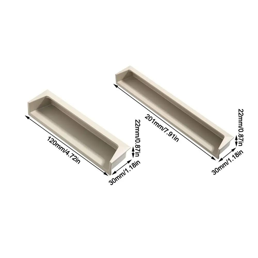 Accessories Hardware Cabinet Handle Modern Simple Cupboard Door Pulls Stainless Steel Invisible Pull Home Decor