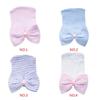 Newborn Baby Girls Hats Infant Nursery Beanie Hospital With Rhinestones Bow Caps