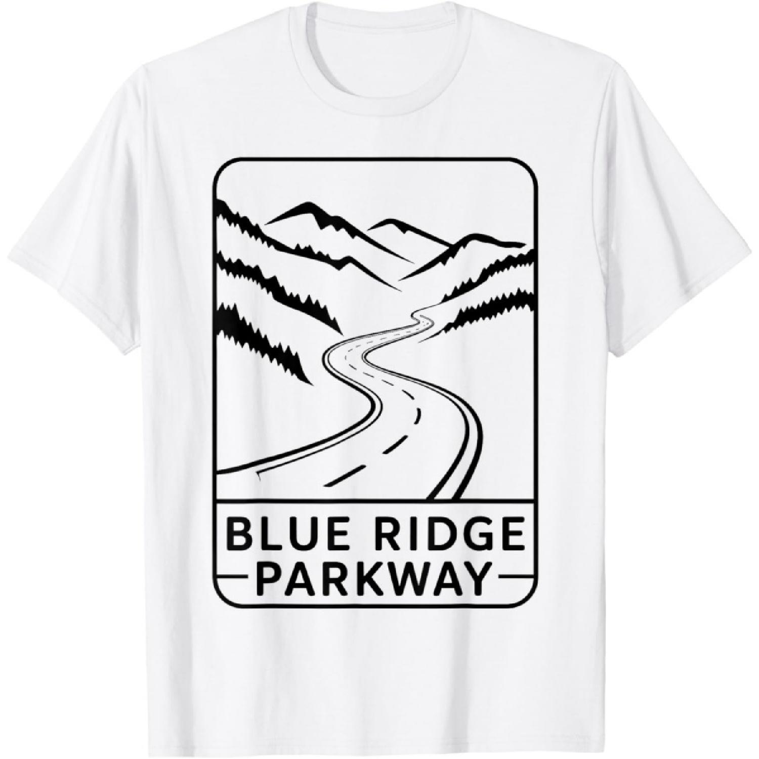 Blue Ridge Parkway Mountain Road T-Shirt XXXXXL белый