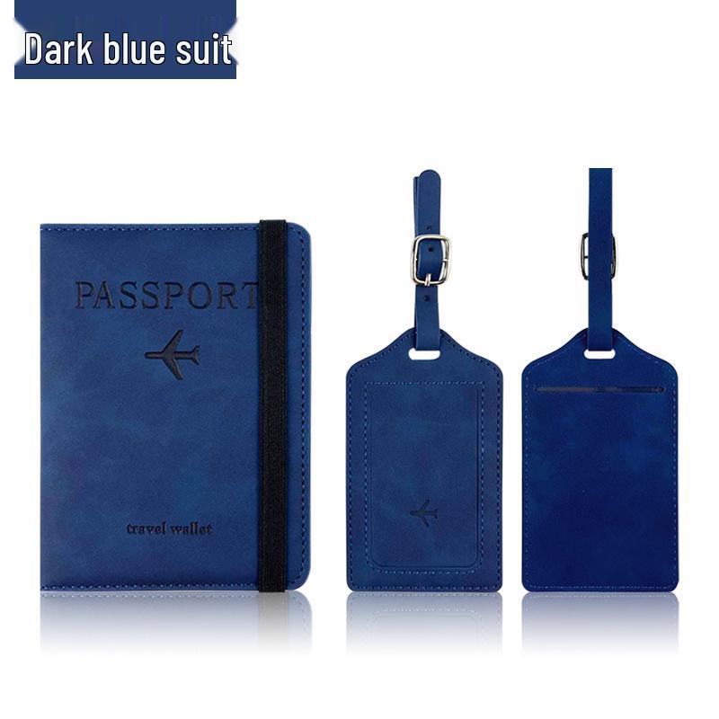 Multi-Color Luggage Tag & Anti-Magnetic Passport Holder Set