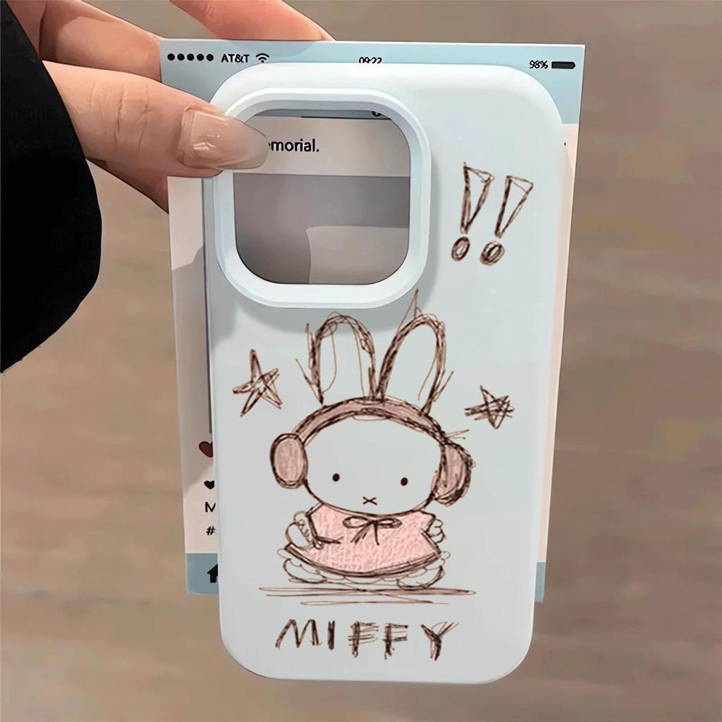Cute Cartoon Sketch Exclamation Mark Miffy Rabbit for IPhone17promax for Apple 15 Mobile Phone Case 14 New