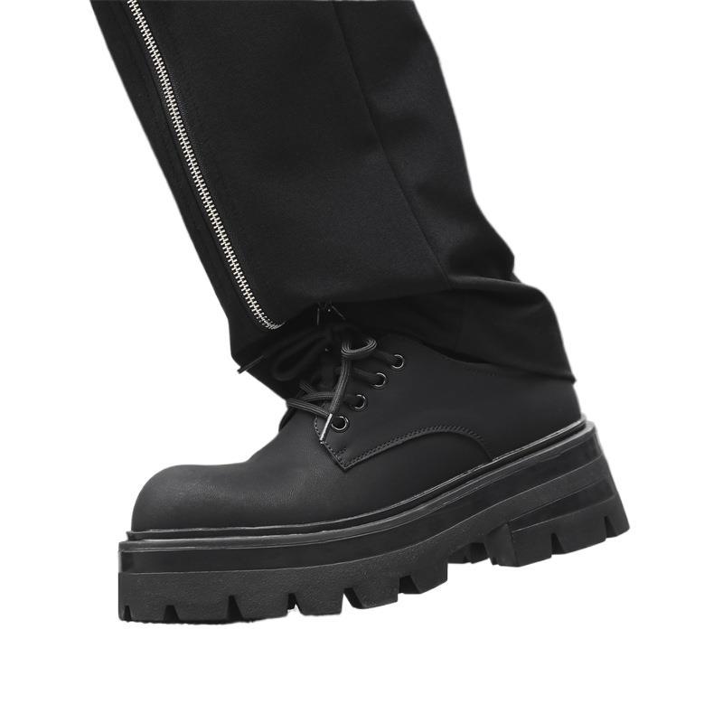 Big Head Derby Shoes for Men and Women, New Couple Leather Shoes, Thick Sole Heightening Men's Casual Leather Shoes