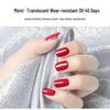Gel Nail Polish Kit: Long-Lasting Base, Reinforcement, Tempered Top Coat, and Extension Building Gel for Salons.